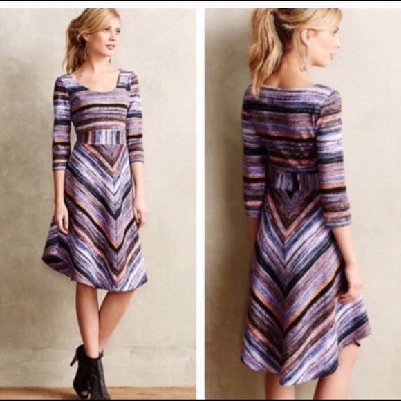 Maeve Dresses & Skirts - Maeve Striped Fit Flare Dress